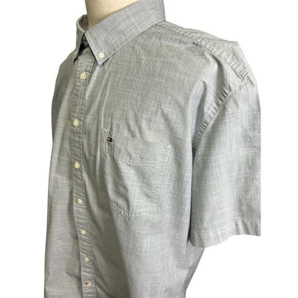 Tommy Hilfiger Men's XXL Classic Fit Short Sleeve Button Down Shirt - Picture 1 of 7